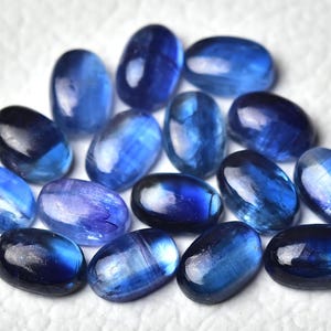 Natural Blue Kyanite Cabochons 6x9mm 7x9mm 7x10mm 8x10mm Oval Shape Genuine Blue Kyanite Gemstones Loose Gems Stones Smooth Cabochon C-6271 image 3