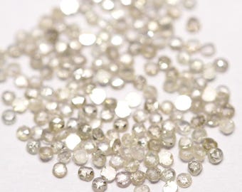 10 Pieces Natural Diamond Rose Cut Round 1.1mm to 1.20mm Round Shape Rare Diamond Gemstone Calibrated Flat Back Faceted Cut Stone C-19541