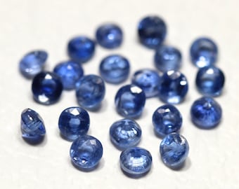 5 pezzi di pietre preziose di cianite naturale AAA, pietre sfuse sfaccettate, forma rotonda da 3 mm, rara pietra preziosa di cianite blu tagliata, pietra semipreziosa C-18759