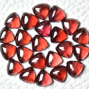 5 Pieces Natural Garnet Gemstones Lot 4x4mm to 5x5mm Trillion Shape Garnet Cabochons Gemstone Rare Loose Stones Semi Precious Cabs C-18744