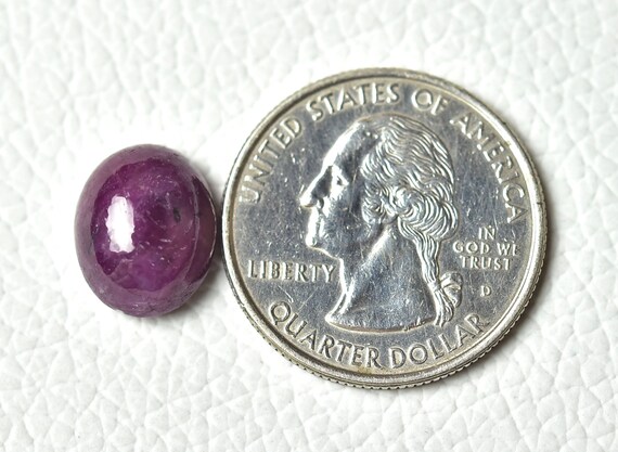 9 Carats Natural Ruby Cabochon 10.7x13mm Oval Shape Cab Genuine