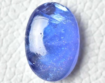 12.80 Cts Natural Tanzanite Cabochons 12.5x18mm Oval Shape Blue Tanzanite Cabochon Gemstones Cabs Loose Gems Stones Smooth Cabochon C-6094