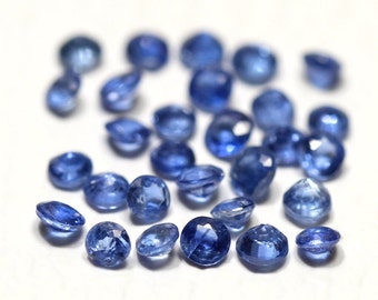 10 Pieces Natural AAA Kyanite Faceted loose Stone Lot 2.5mm to 2.8mm Round Shape Rare Blue Kyanite Gemstone Cut Stone Semi Precious C-18758
