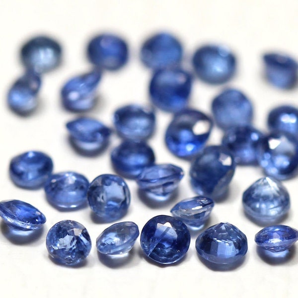 10 Pieces Natural AAA Kyanite Faceted loose Stone Lot 2.5mm to 2.8mm Round Shape Rare Blue Kyanite Gemstone Cut Stone Semi Precious C-18758