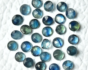 10 Pieces Natural Blue Sapphire Faceted Loose Gemstones Lot 2.3mm 2.5mm 2.7mm Round Shape Genuine Sapphire Gemstone Cut Stones Gems C-2404