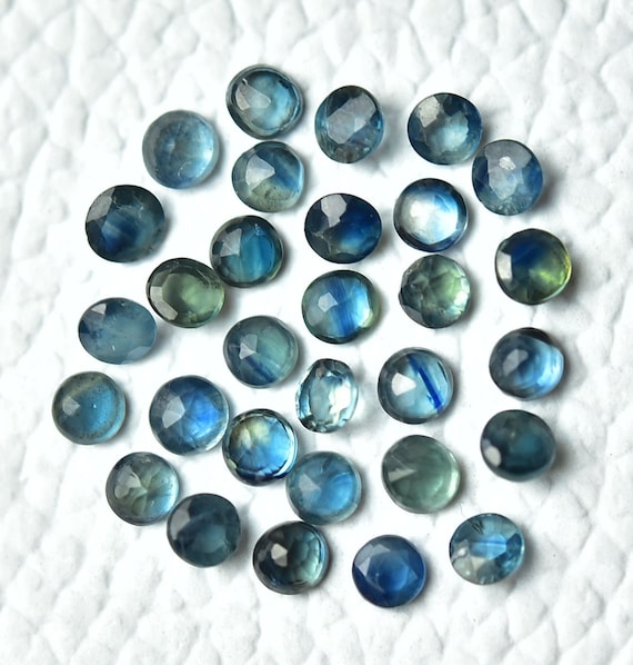 20 Pcs Lot Natural Ceylon Blue Sapphire 5 mm Round Shape Calibrated