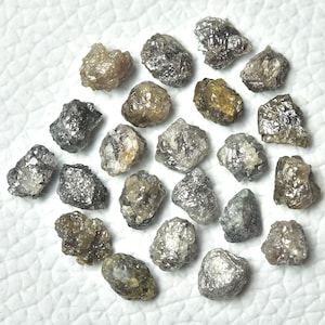 5 Pieces 4.5mm-6mm Rough Diamond Gray Raw 100% Natural Diamonds Uncut Rough Loose Gemstones For Jewelry C-22089