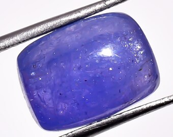 1 st. naturlig tanzanit cabochon 10x13,5 mm kuddformad, äkta tanzanit ädelstenar Cab lösa stenar släta ädelstenar halvädelstenar Cab 8317