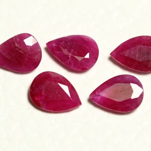 1 stuks veel natuurlijke robijn peer gefacetteerde losse edelstenen 5 x 7 mm peervorm zeldzame robijn edelsteen kostbaar geslepen losse steen C-19591