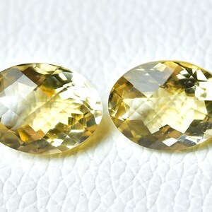 2 Stück Natürliche Citrin Facettierte Edelsteine 12.5 x 16 mm - 12.7x17.4 mm Oval Form Citrin Edelstein Facettierte Edelsteine Lose Stein Cut Gems C-1622