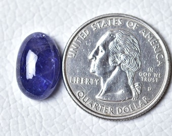 9 Cts Natural Tanzanite Cabochons 10x15mm Oval Shape Blue Tanzanite Cabochon Gemstones Cabs Loose Gems Stones Smooth Cabochon C-17572