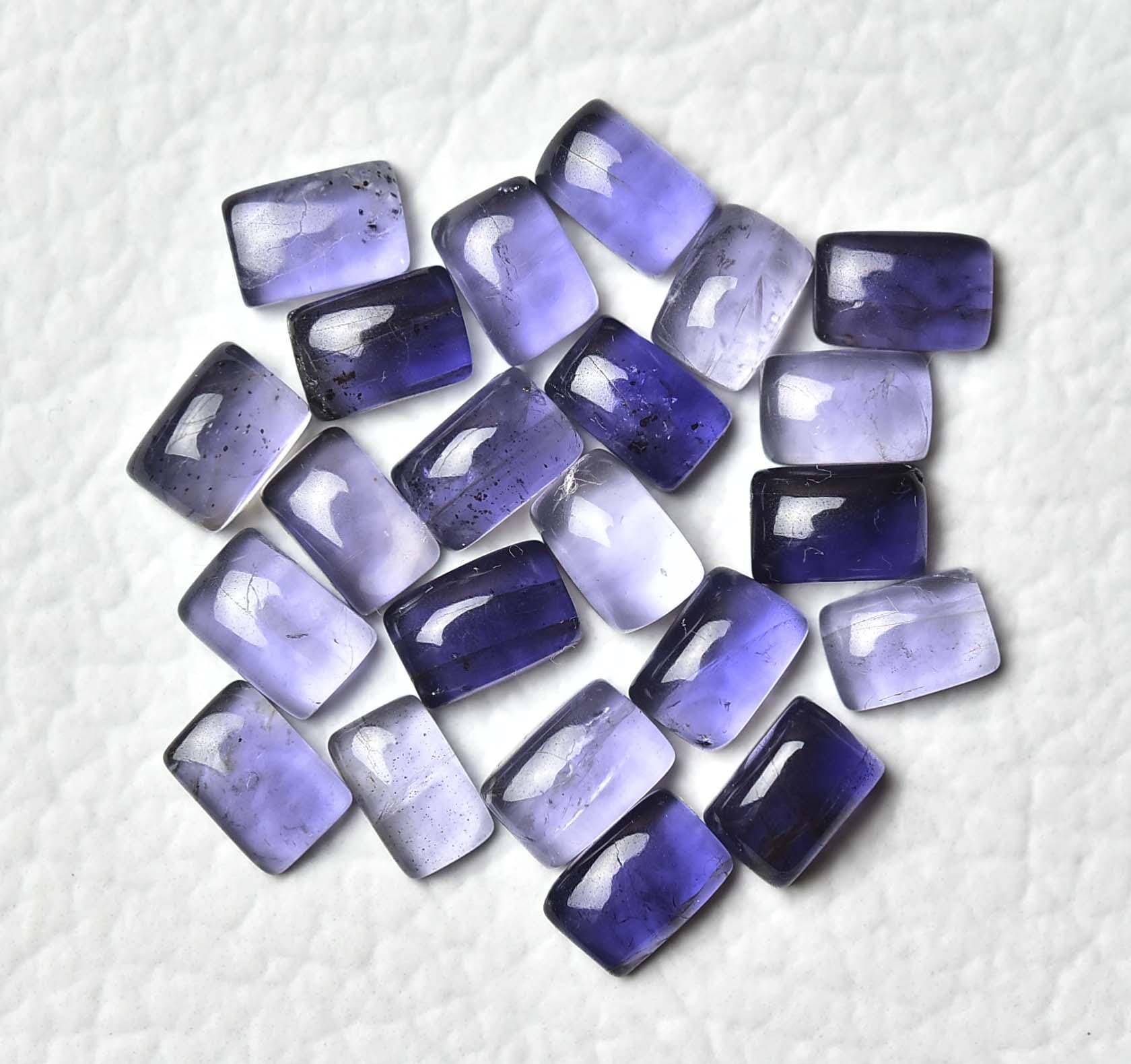 5 個入り天然アイオライト カボション ロット 3 x 5 mm 3 x 6 mm 4 x 5 