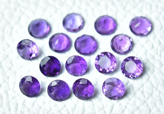 Lot D'améthystes Calibrées 1mm à 2mm (non Certifiées) - Naturel - Neuf Sans Emballage