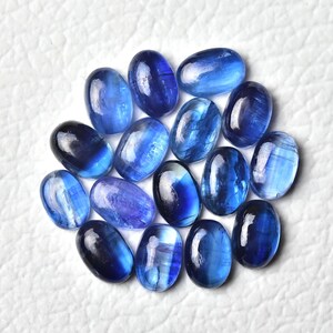 Natural Blue Kyanite Cabochons 6x9mm 7x9mm 7x10mm 8x10mm Oval Shape Genuine Blue Kyanite Gemstones Loose Gems Stones Smooth Cabochon C-6271 image 5