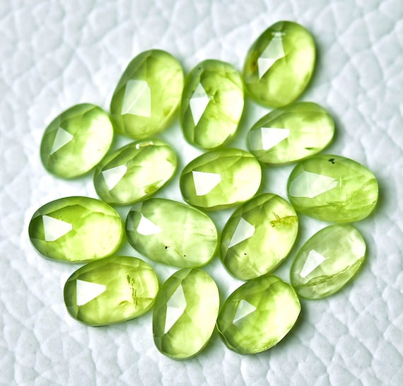 Pierre Précieuse Brute En Grès Vert Naturel - Forme Marquise Facettée - Qualité Excellente - Neuf