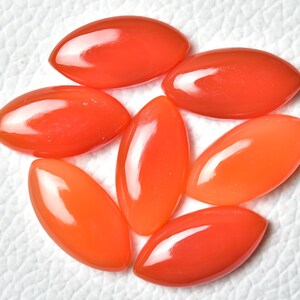 2 Pieces Natural Carnelian Gemstone Cabochon Lot 10x20mm Marquise Shape Genuine Carnelian Gemstones Cabs Smooth Loose Gems Stones C-21360