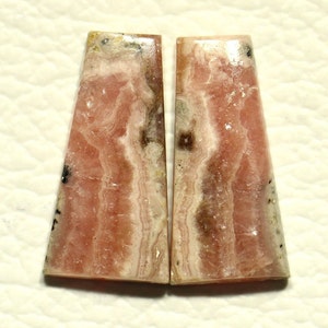 Natural Rhodochrosite Cabochon Pair 11x22mm Fancy Shape Rare Rhodochrosite Gemstones Cab Smooth Gems Loose Stone Cabs C-1483