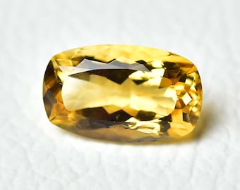 8.30 Carats Natural Citrine Faceted Loose Gemstone 10x17mm Cushion Shape Rare Citrine Gemstone Semi Precious Cut Gems Stone C-4481