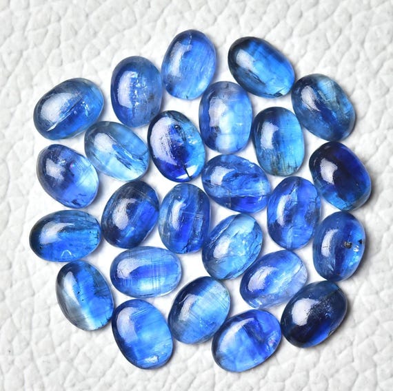 5 Pieces Natural Kyanite Cabochon 4x5mm 4x6mm 5x7mm 5x8mm 6x8mm Oval Shape Genuine Kyanite Gemstones Loose Stones Smooth Cabochons C-16957 - Etsy New Zealand