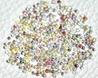 10 Pieces Natural Multi Sapphire Round  Faceted Gemstones Lot 1.5mm Round Shape Mix Color Rare Sapphire Gemstone Loose Cut Stone C-19832
