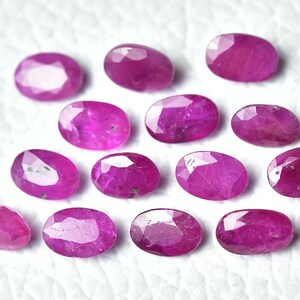 5 Pieces Lot Natural Ruby Faceted Gemstones 4x6mm Oval Shape Genuine Ruby Gemstone Cut Stones Faceted Loose Gems Stone C-3849