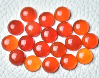 10 Pieces Red Onyx Gemstone Cabochons Lot 3mm 4mm 5mm 6mm 7mm Round Shaped Onyx Plain Gemstones Cabs Loose Smooth Gem Stones Cabochon C-5376