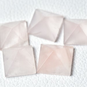 Natural Rose Quartz Pyramid Loose Gemstones Pyramids Shaped Polished Pink Stone Power Point Crystal Pyramid Stones C-14767