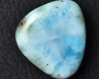 1 Piece Genuine Larimar Cabochon 20x22mm Fancy Shape Natural Larimar Gemstones Cabs Smooth Gems Stones Loose Cabochons C-14865