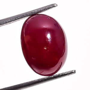 1 Piece Glass Filled Natural Ruby Cabochon 9.8x13.5mm Oval Shape Cab Genuine Ruby Gemstone Cabs Loose Stones Precious Cabochons 8293