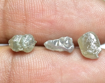 2.95 Karat Natur Grau Rohdiamant 4-7 mm 3 Stück Lose Rohdiamanten Ungeschnittenen riesigen Diamant Edelstein Für Schmuck C-21902