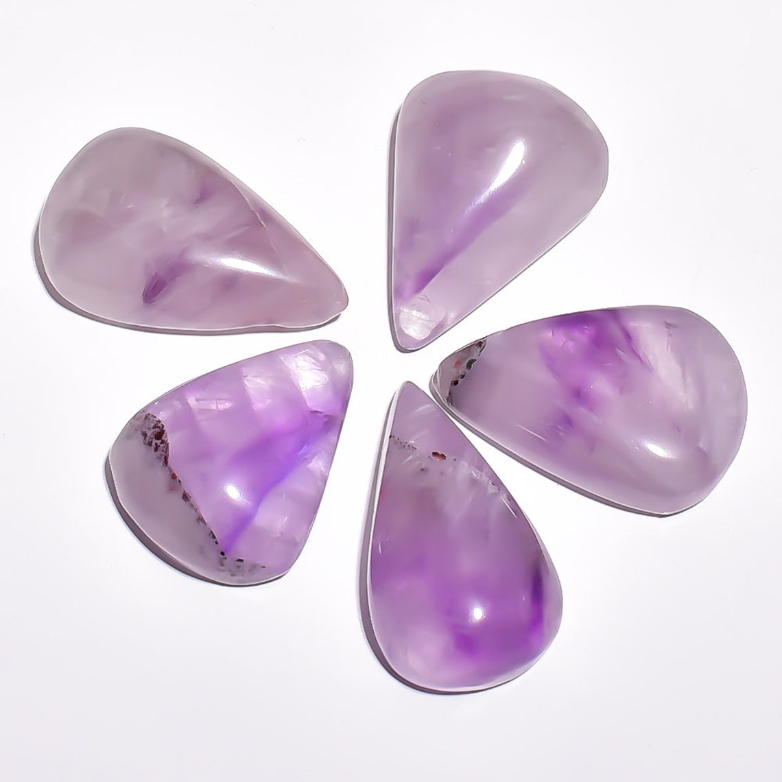 4 Pieces Chevron Amethyst Cabochons Lot 16x21mm to 17x24mm - Etsy