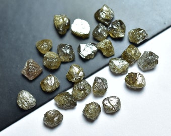 5 sztuk brązowych surowych diamentów 3 mm -4 mm Naturalne ciemnobrązowe surowe luźne diamenty nieoszlifowane nieoszlifowane kamienie szlachetne do biżuterii C-21918