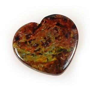 1 Piece Natural Pietersite Cabochon 16x18mm Heart Shape Cabs Genuine Pietersite Gemstones Cab Semi Precious Loose Stones Smooth Gems C-14650 image 1