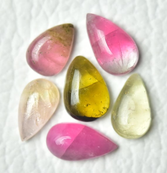Lot De 3 Cabochons Ovales En Tourmaline Naturelle - 13.31 Carats, Qualité A+