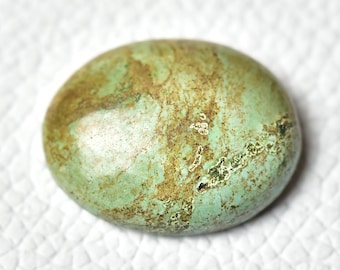 1 Piece Natural Tibetan Turquoise Cabochons 18x23mm Oval Shape Genuine Turquoise Gemstone Cabs Loose Stones Smooth Semi Precious Cab C-12390
