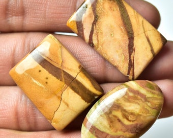 3 Pieces Natural Zabronite Cabochons Lot 21x27mm to 18x31mm Mixed Shape Zabronite Gemstone Cabochon Loose Gemstones Cabs Semi Precious C-660