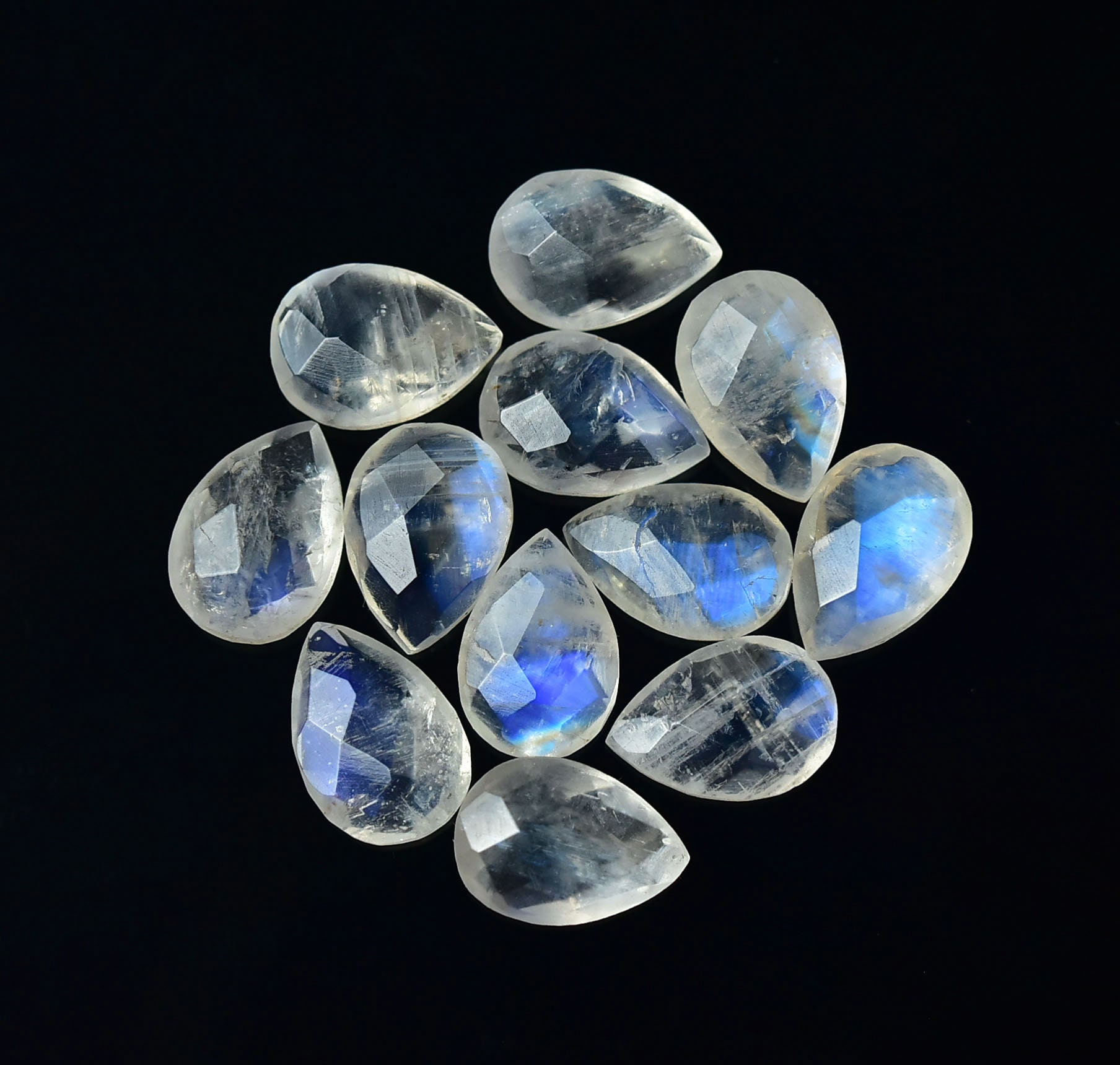 Perline Di Pietra Di Luna Arcobaleno Pietra Preziosa Naturale - Foto 2