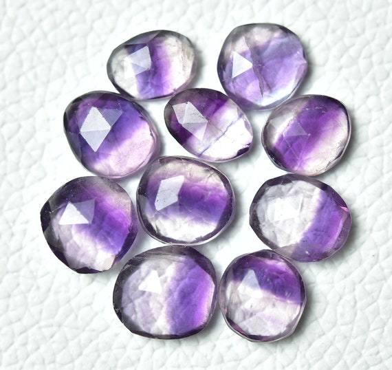 Lot D'améthystes Cabochons Rondes - Environ 25+ Pierres - 8mm X 4mm - Naturelles D'Afrique Du Sud