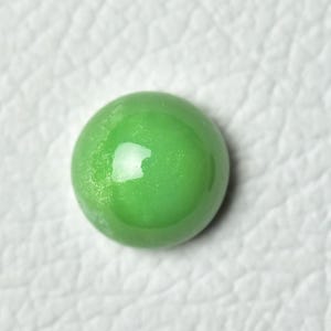 1 Pieces Natural Chrysoprase Cabochons 14mm Round Shape Chrysoprase Gemstones Cabs Loose Gems Stones Smooth Cabochon Semi Precious C-3077