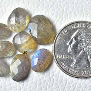 5 Pieces Natural Labradorite Faceted Gemstones Lot Odd Shape Blue Fire Labradorite Gemstone Loose Stones Cut Stone Briolettes C-2212
