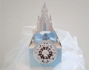 Cinderella Clock Favor Boxes, Cinderella Favor Boxes, Cinderella Treat Favor Boxes, Cinderella Party Favors.