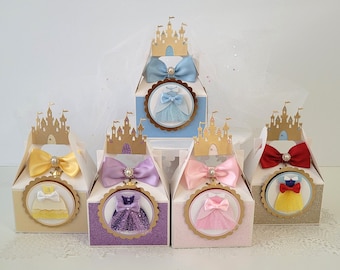 Princess Dress Favor Boxes/ Princess Party Decorations/ Princess Birthday Favor Boxes