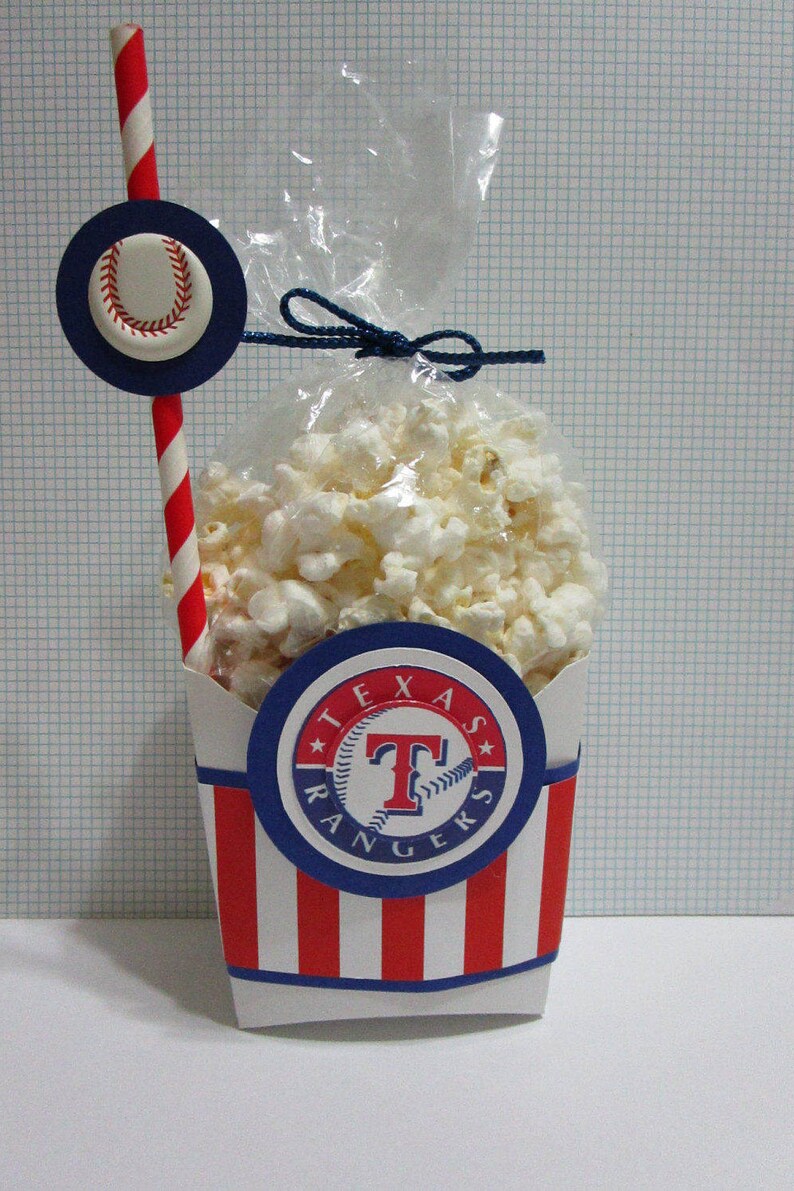 Baseball Favor Boxes Baseball Party Favors Baseball Popcorn Etsy