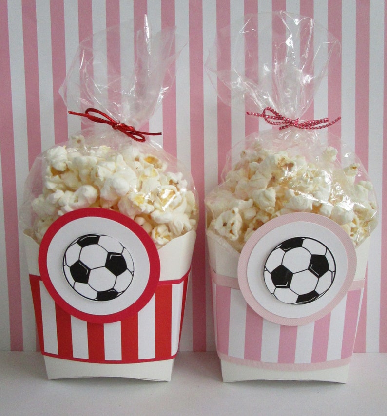 Soccer Ball Favor Boxes Soccer Ball Popcorn Boxes Soccer Etsy