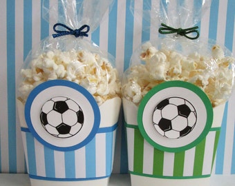 Soccer Ball Favor Boxes, Soccer Ball Popcorn Boxes, Soccer Party Favors/