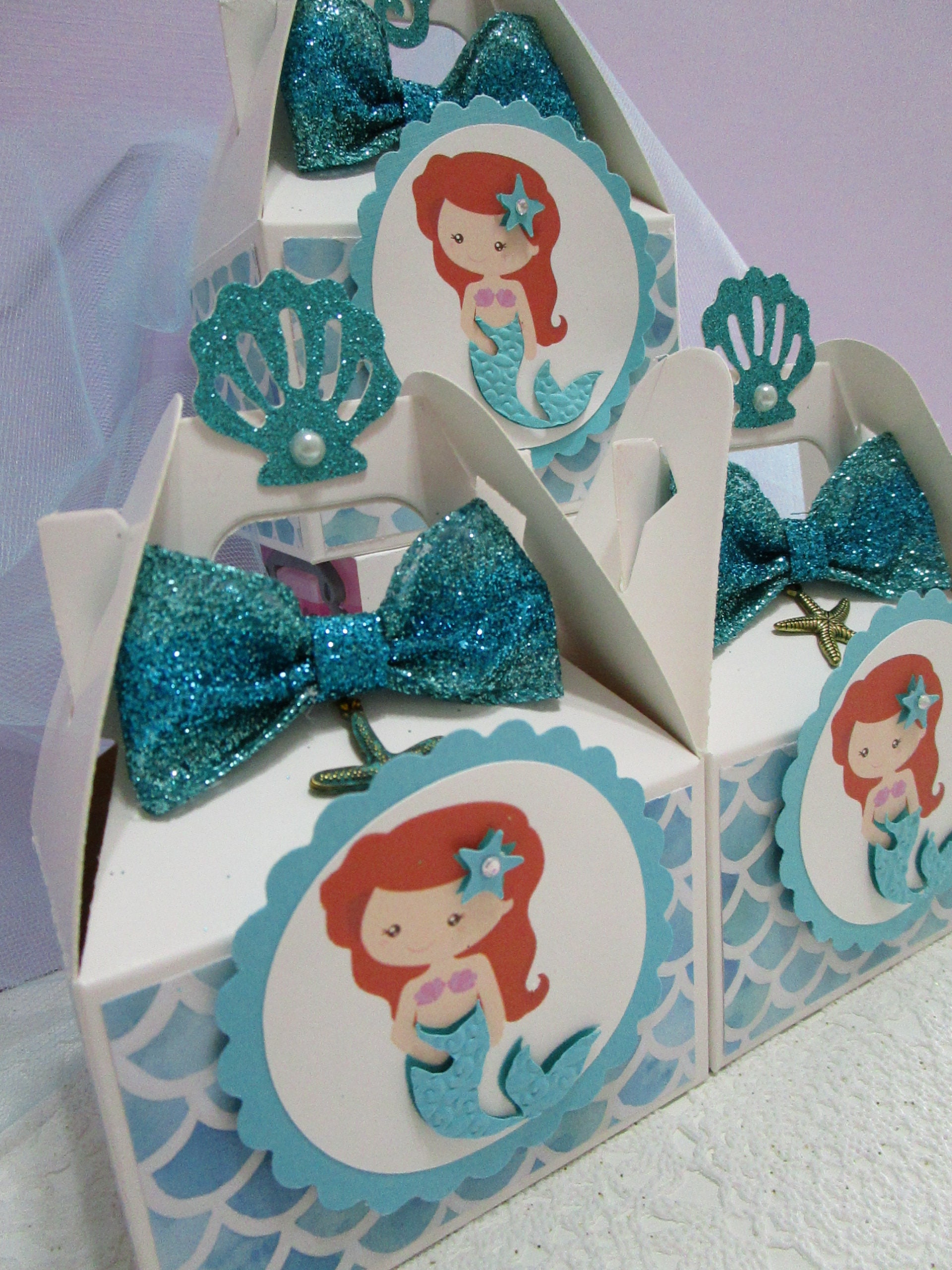 Mermaid Favor Boxes Mermaid Party Favors Mermaid Party. Qty Etsy