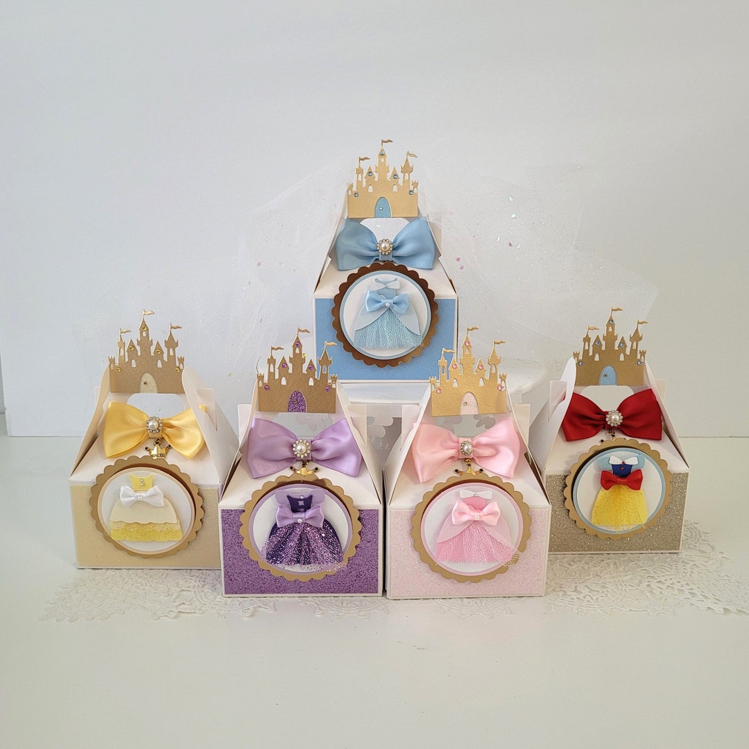 Princess Dress Favor Boxes/ Princess Party Decorations/ Princess