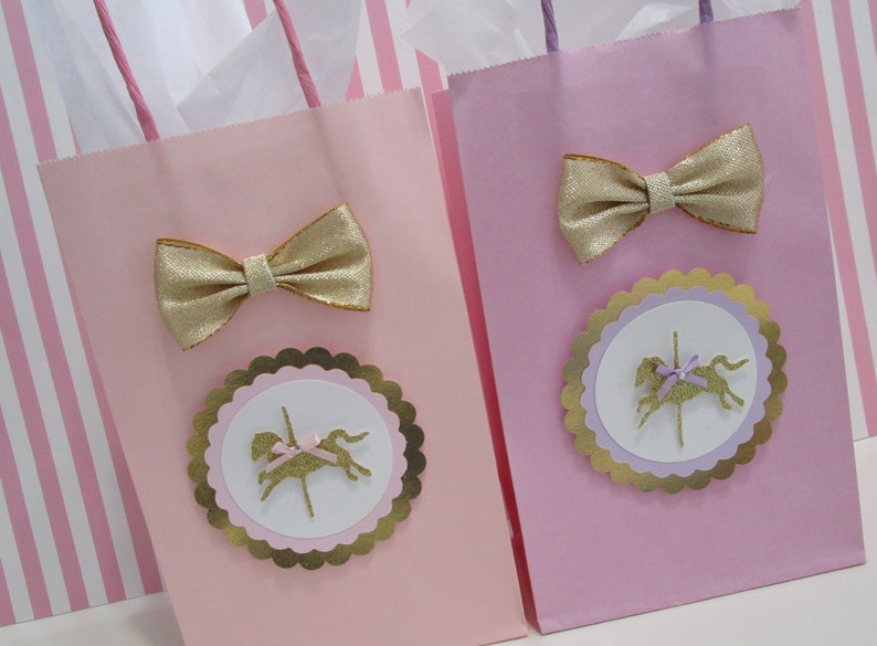 Carousel Favor Bags Carousel Horse Party Favors Carousel Etsy