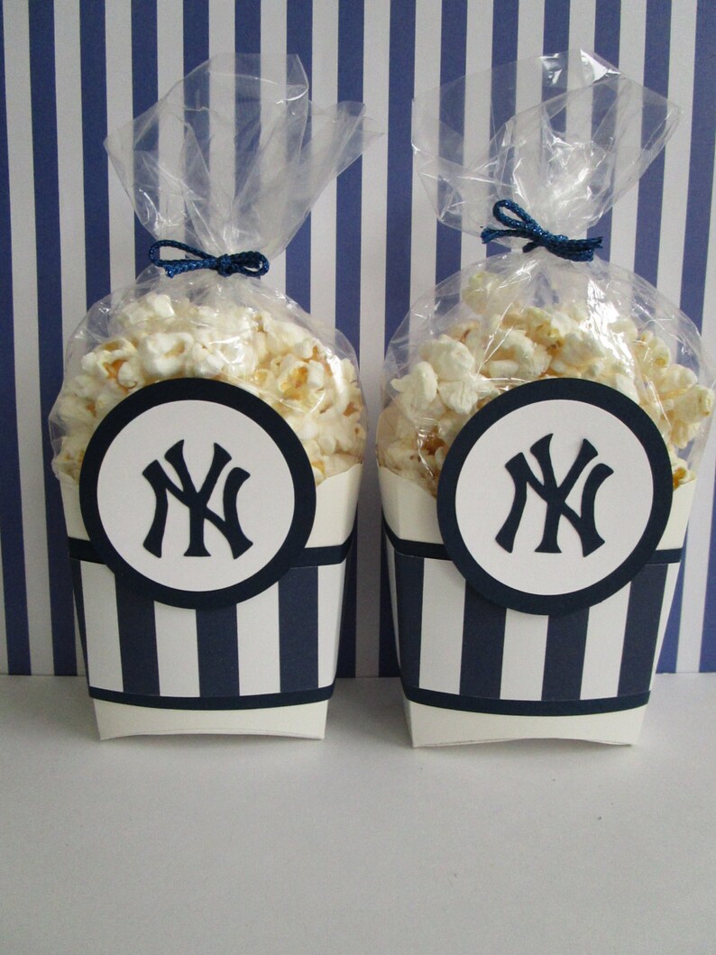 Baseball Favor Boxes Baseball Party Favors Baseball Popcorn Etsy