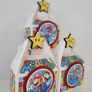 Mario Favor Boxes Super Mario Favor Boxes Mario Party - Etsy